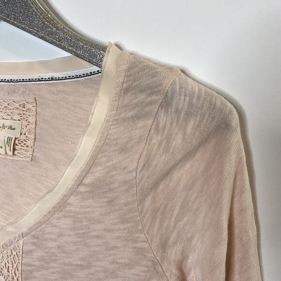 Meadow Rue Anthropologie Pink Chiffon Malia Peplum Top Size XS - Picture 3 of 6